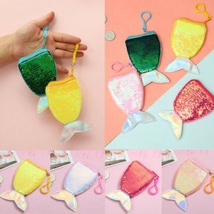 Sequins Mermaid Tail Coin Purse Wallet